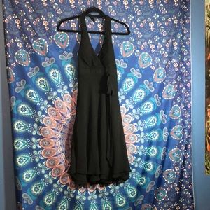 Halter top black dress